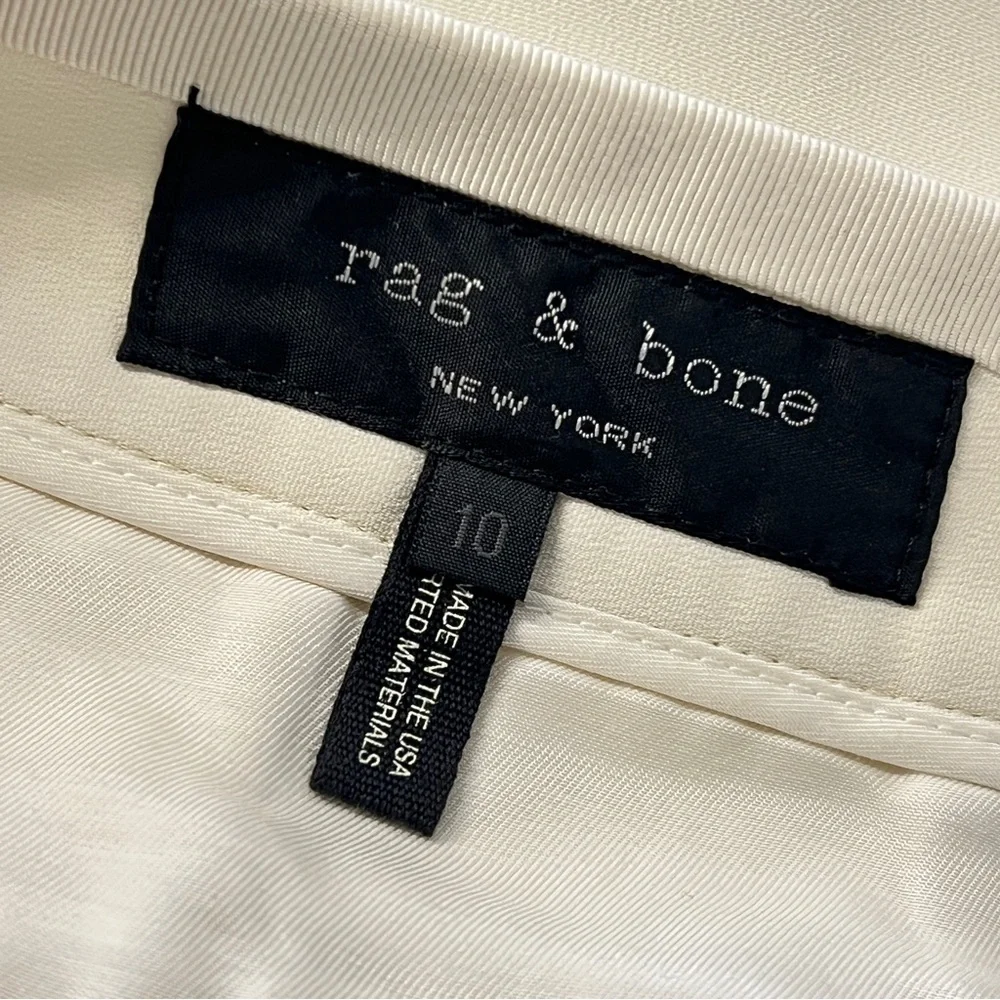 RAG & BONE New York Women’s Size 10 Cream Straight Legged Tailored Suit Pants